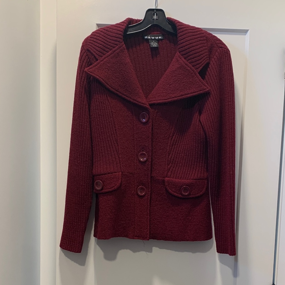 Revue Women's Burgundy Wool Jacket
